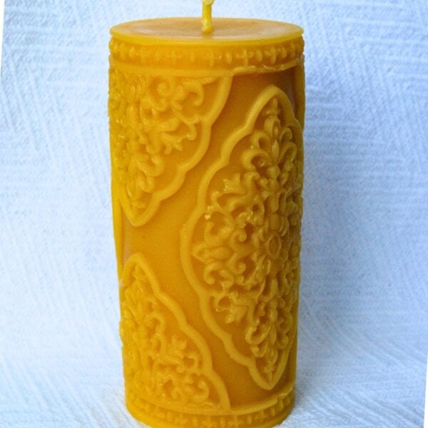 Vintage Pillar Candle  5.5" - Image 3
